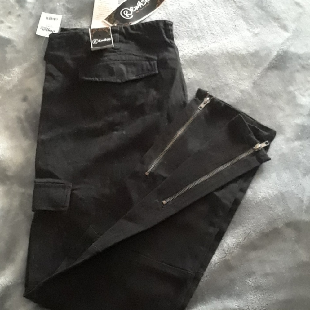BRAND NEW Charlotte Russe Black Motto Pants